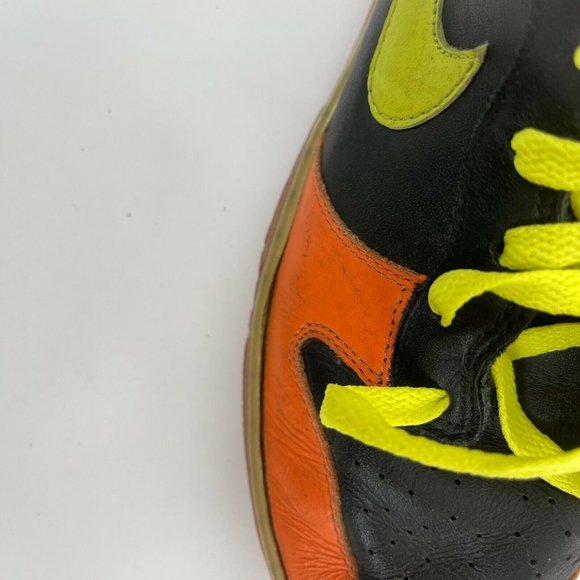 Nike Dunk High Shoes Black Bright Cactus Orange Blaze Red Mens Size 8 - Picture 8 of 8